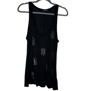 GAP Black Tank Top with Bead Detail
